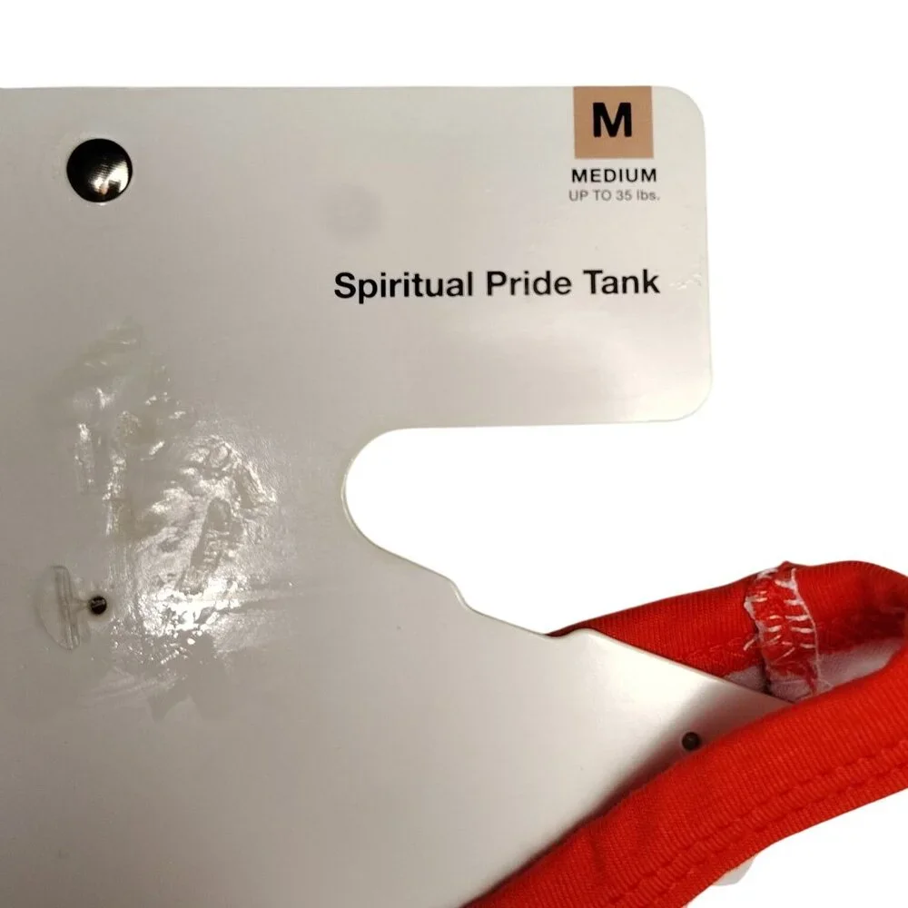 Sonoma Dog Medium White With Red Trim Spiritual Pride Tank For Pets